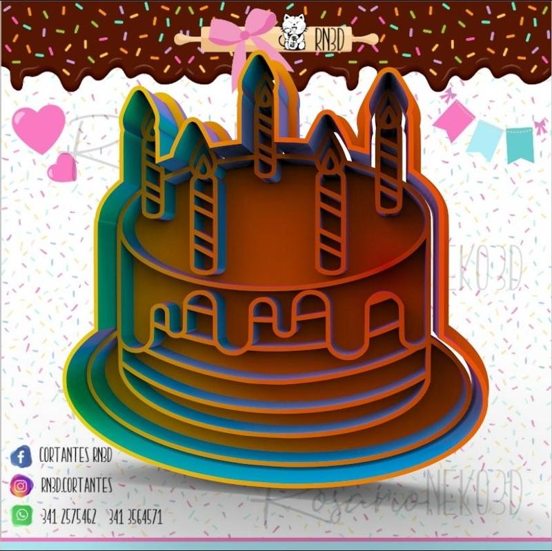 BIRTHDAY CAKE cookie cutter - TORTA - BIRTHDAY CAKE cookie cutter