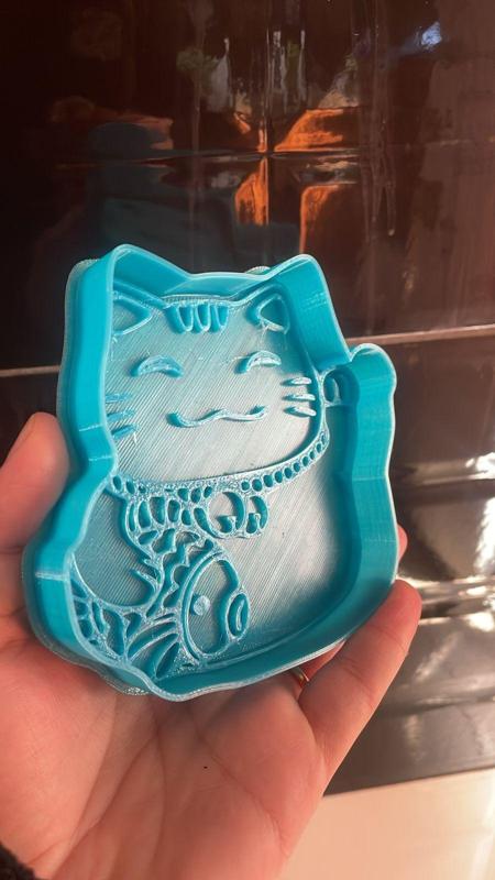 Cortante gato de la suerte