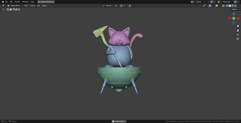 Master Karin with Cane - 3D Printable Figure