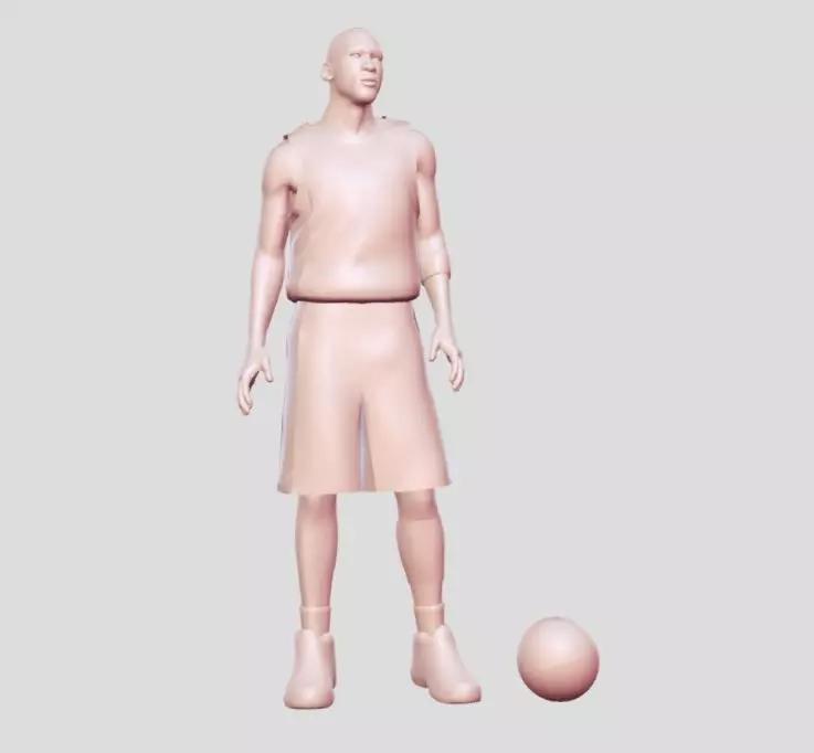 Basketball man with ball