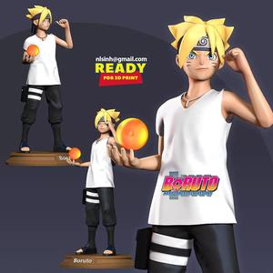 Boruto figurine of naruto holding orange