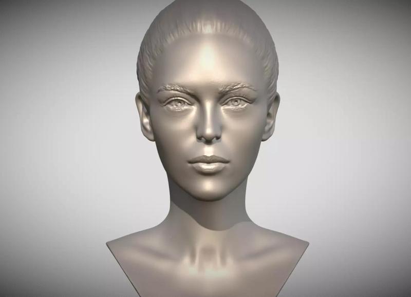 Attractive woman bust 3D printing ready 8