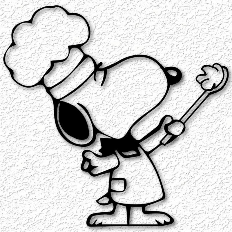 Chef Snoopy and Woodstock wall art Charlie Brown Wall Decor Peanuts