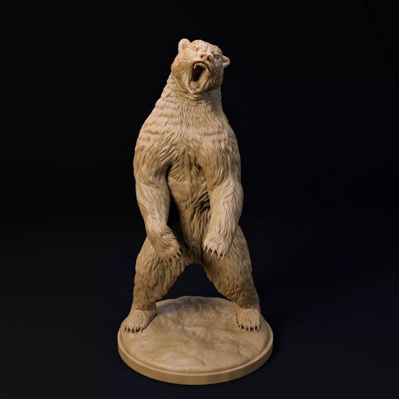 Arctodus Simus Short faced bear rear up pre-supported