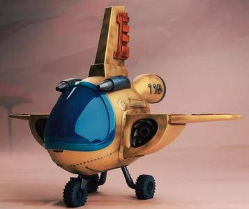 dragon ball bulma nave airplane 115