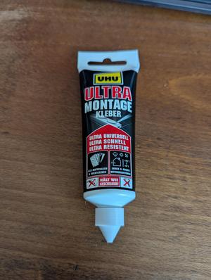 Dispensing nozzles for UHU ULTRA assembly adhesive tube