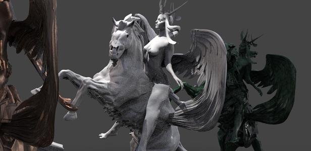 Holy Angel on horseback 3