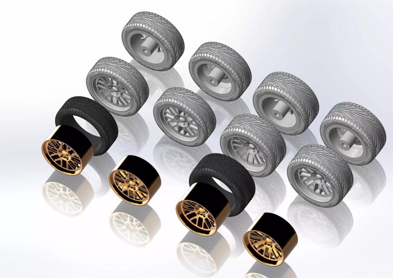 Custom wheels Boze Vortex for your scale model