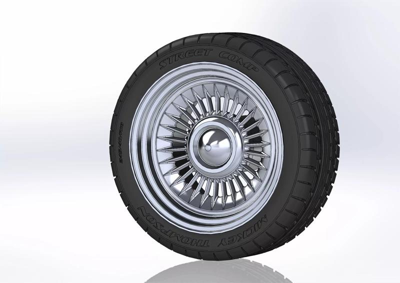 Custom wheels American Racing VF555 Conti 18inch for scale model