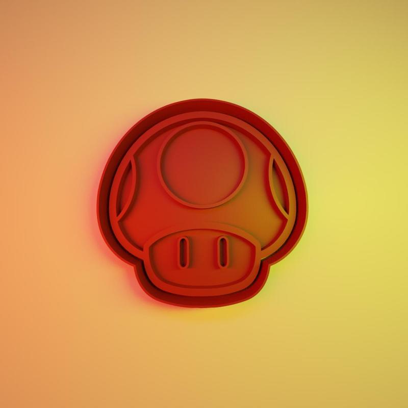 cutter cookie mushroom mushroom mario bros