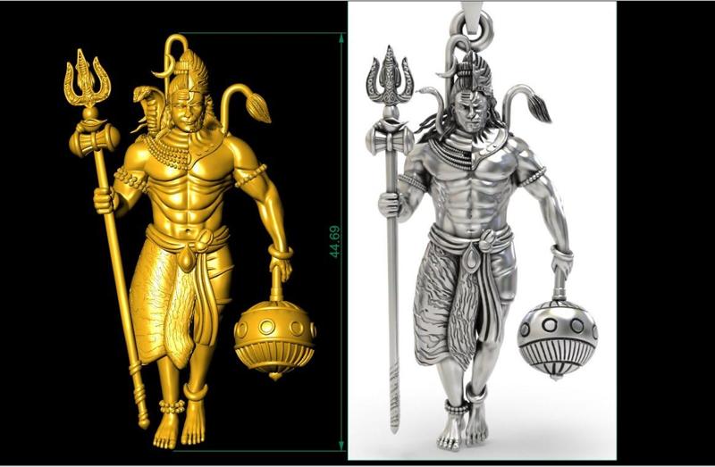 Shiv and Hanumanji Pendant
