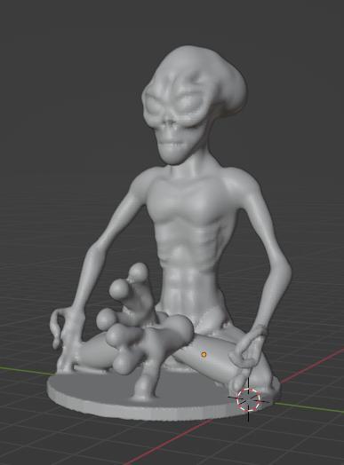 Grey Alien in Full Lotus