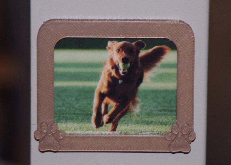 Dog Paw Picture Frame Refrigerator Magnet
