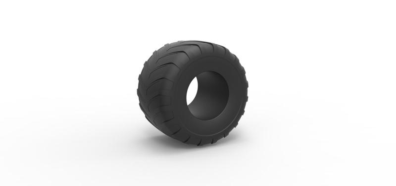 Diecast Monster Jam tire 31 Scale 1:25