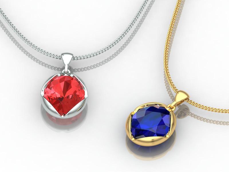 Oval gemstone necklace or pendant