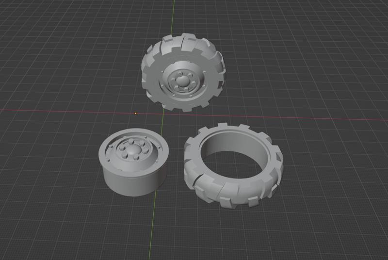 48 x 15" Off Road Wheel Tire Tractor Tire Mega Truck Tire 1-25 Scale Model Car Parts