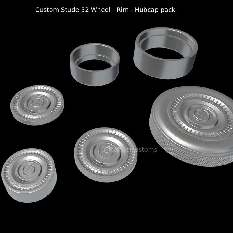 Custom Stude 52 Wheel - Rim - Hubcap pack