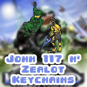 Master Chief and Elite Zealot Keychain Duo Pack (Halo)
