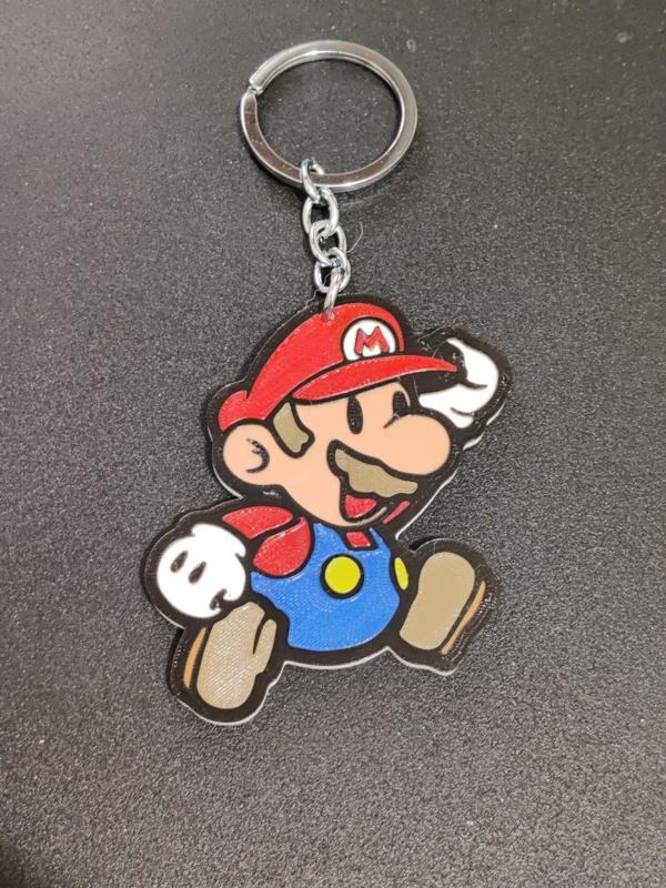 Mario paper keychain