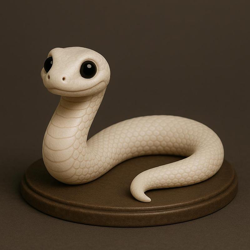 Adorable Baby Snake 3D Model – Cute, Realistic, and Print-Ready Fantasy Creature STL