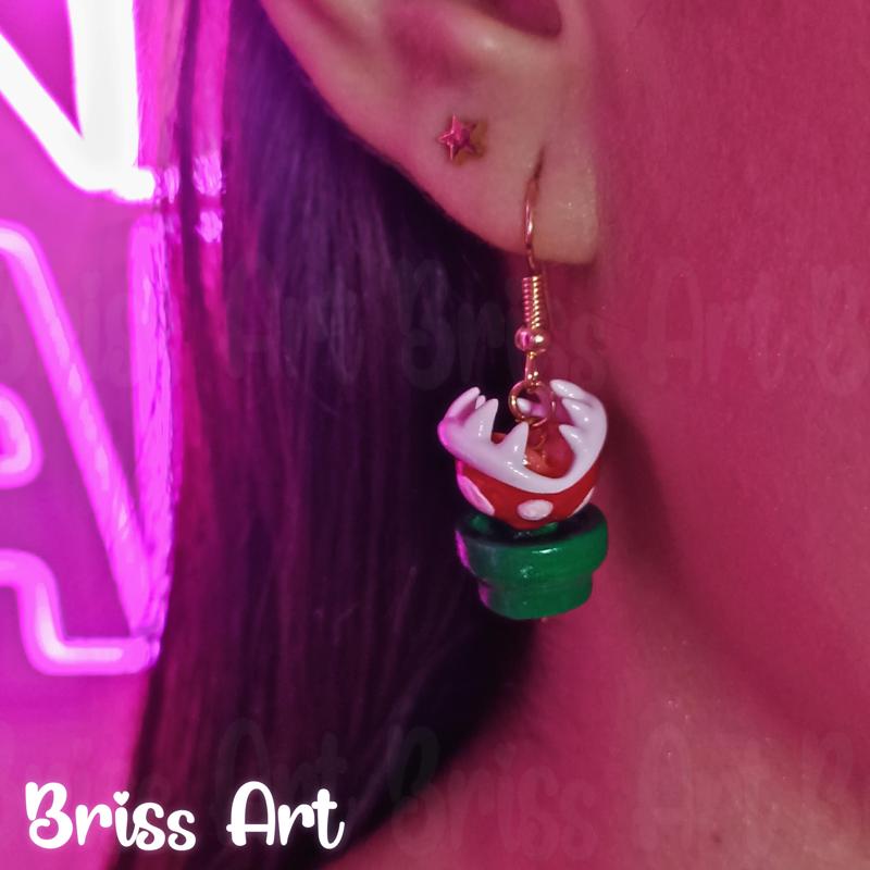 Piranha Mario Bross 3D Earrings