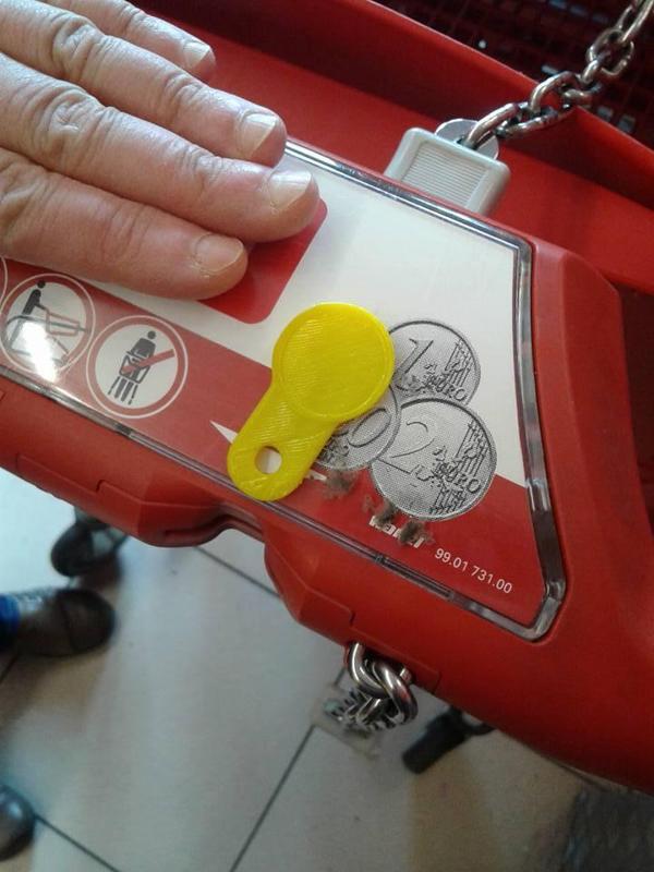 1€ shopping cart - Moneda 1€ carro compra