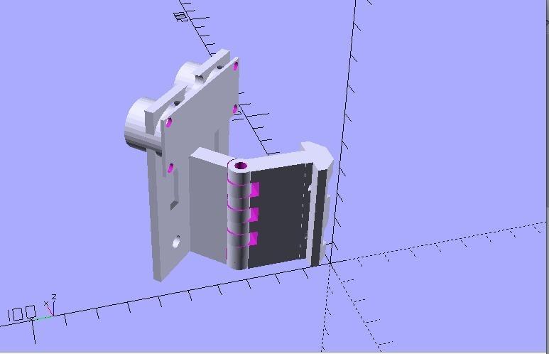 Hinged mount for an HC-SR04 sonar sensor