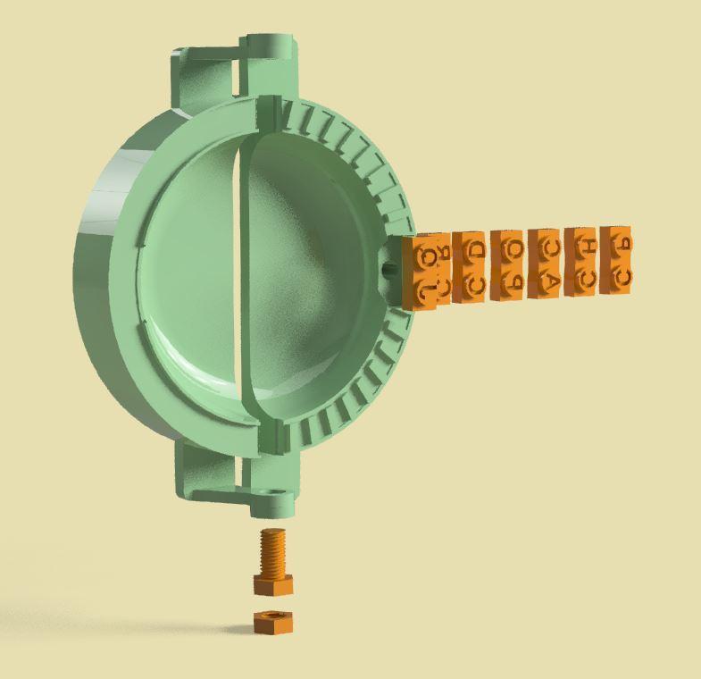 MACHINE TO MAKE EMPANADAS WITH STAMPS IDENTIFIERS