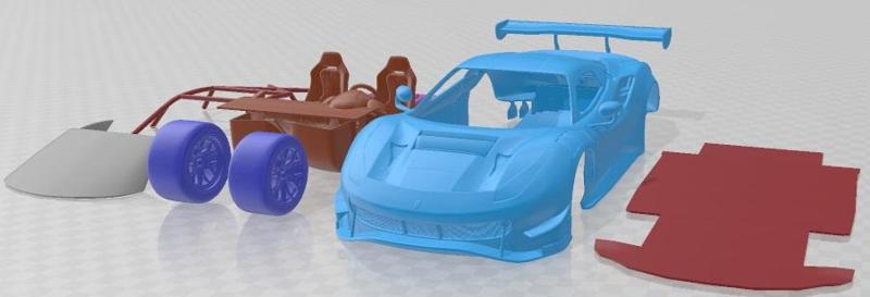 Ferrari 488 GT3 Evo 2020 Printable Car
