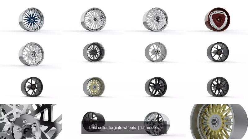 best seller forgiato wheels  3D Model Collection