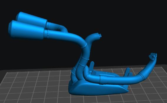 AKRAPOVIC UNDERTAIL TAMIYA DUCATI 1199R 1/12