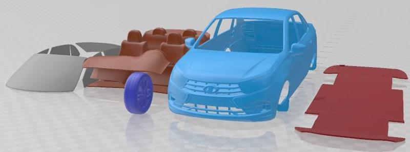 VAZ Lada Granta Sedan 2018 Printable Car