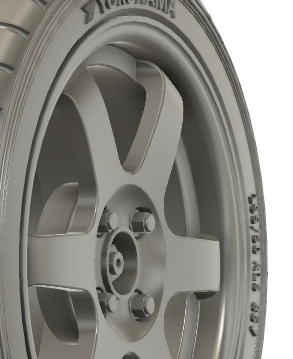 1/24 15x6 Rays TE37 (1st Gen) 4x100 wheels