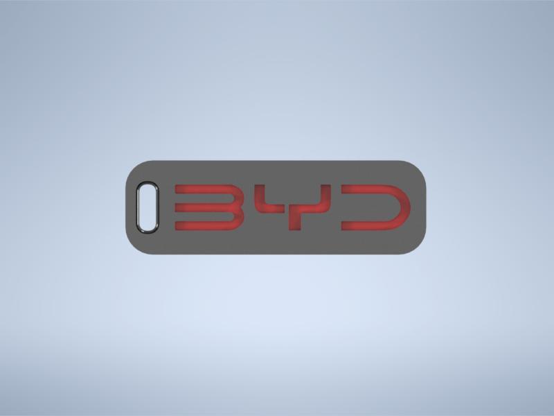 BYD Auto logo emblem keychain keyring
