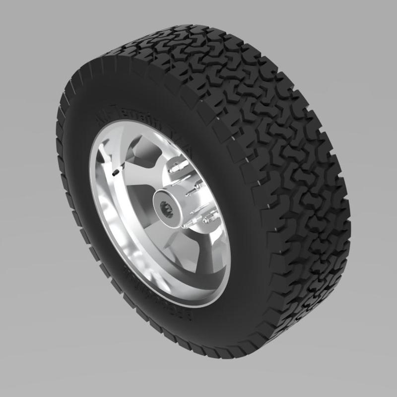 Wheels and tires for FMS Suzuki Jimny LJ10 1:6 - Scaler