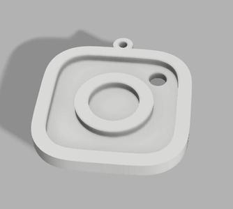 Instagram logo keychain