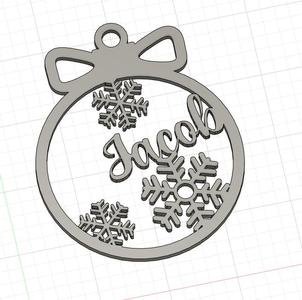 CHRISTMAS BAUBLE FIRST NAME JACOB
