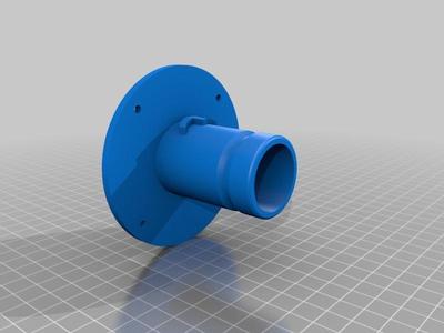 Dyson vacuum pipe to flat plate adapter