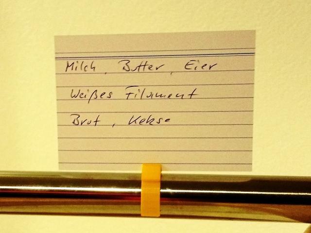 Clip for holding your list on handle of shopping cart