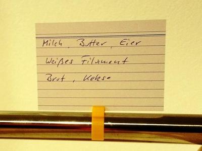 Clip for holding your list on handle of shopping cart