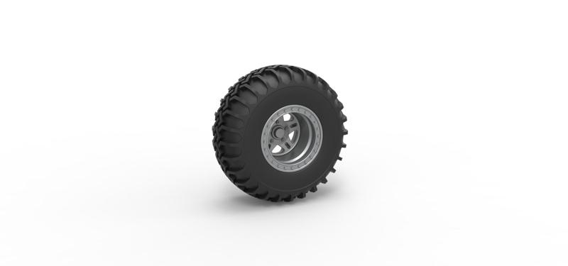 Diecast Wheel of Uphill Sand Racing Dragster Version 2 Scale 1:25