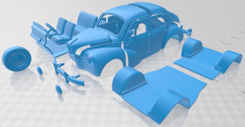 Renault 4CV 1955 Printable Car