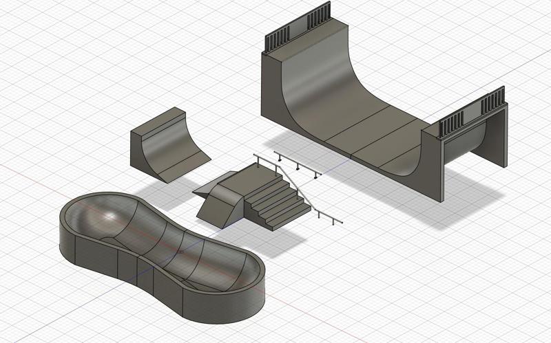 skate park 1/10 deco drift rc track