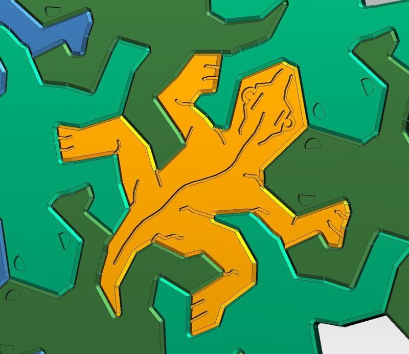 "Rettili" la Lucertola di Escher - "Rectles" The Lizard Escher