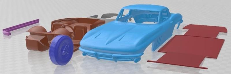 Chevrolet Corvette Stingray 1965 Printable Car