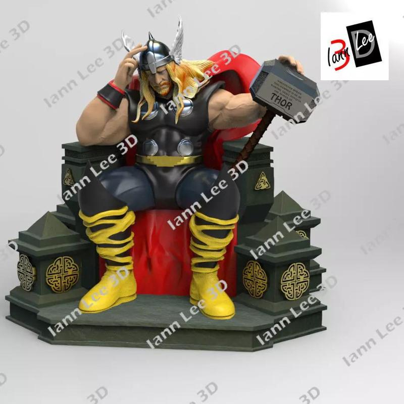 Thor Muerte de Odin marvel comics trono