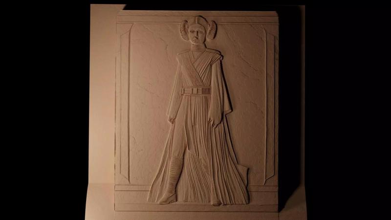 Princess Leia Star Wars CNC 3d Print High Relief Sand Casting
