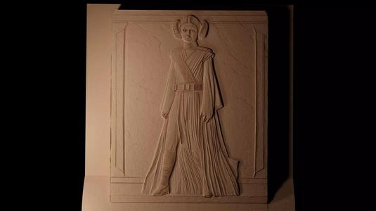 Princess Leia Star Wars CNC 3d Print High Relief Sand Casting