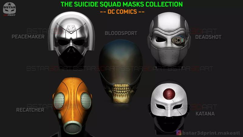 The Suicide Squad Masks - DC Comics cosplay  3D Model Collection