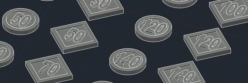 Railway signs maximum speeds